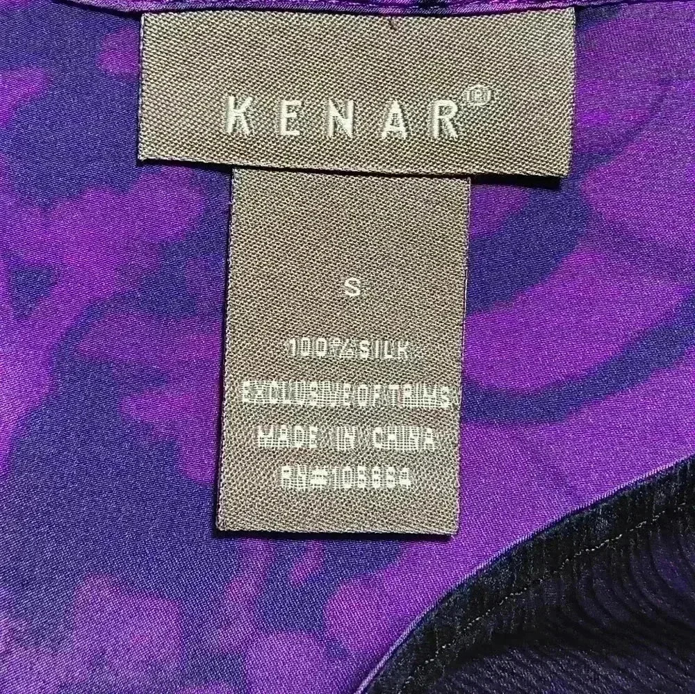 Kenar 💯 silk sleeveless blouse. Ladies size S - Picture 3 of 5